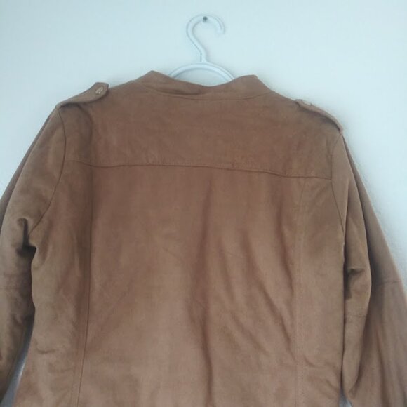 Yoki Outerwear Collection women's size L faux suede brown jacket - Picture 5 of 16